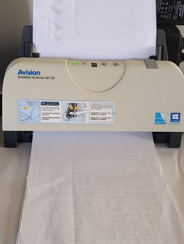 Scanner Avision Ad125 50ppm A4 Colorido 600dpi Bege (Usado)