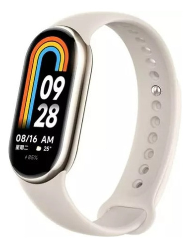 Xiaomi Smart Band Mi Band 8 Color De La Caja Blanco Color De La Caja Dorado Diseño De La Malla Milanese