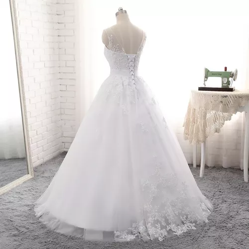 Vestido De Noiva Com Brilho Princesa Lindo Casamento 'e150