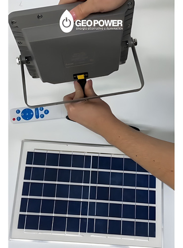 Lampara Reflector Solar Para Exteriores 100w Luz De Día Gris Blanco Frío