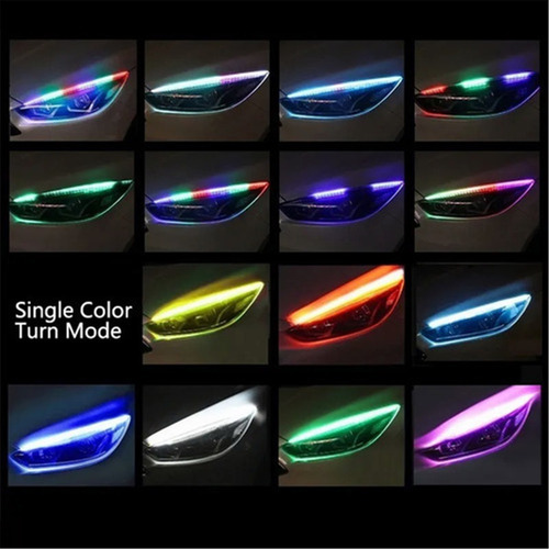 A Tira Faro Led Rgb Con Control Secuencial Drl 60cm Exterior