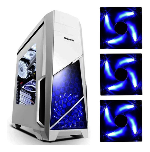 Imagen 1 de 9 de Chasis / Case / Torre Gamer Segotep Spring + 3 Fan Azul