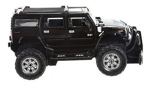 Imagen 3 de 4 de Camioneta Hummer H2 Radio Control Y Luces Jeep 1:24 Negra