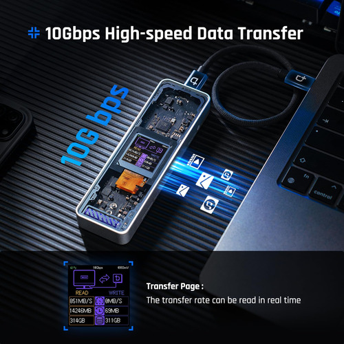Dockcase Explorer Edition M.2 Nvme Ssd Enclosure, Soporte