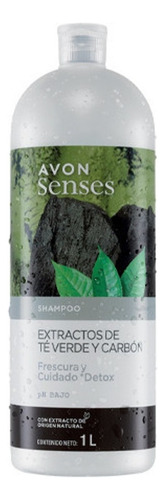  Shampoo Para El Cabello Té Verde Y Carbón Senses Avon