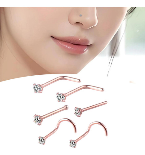 2 X 6 Piezas Pendientes De Nariz Anillos De Nariz Pendientes