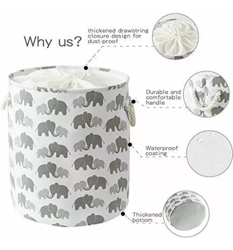 INough Cesta para Bebé Cesto Ropa Sucia, Cesta Ropa Plegable Cestos con  Diseño de Elefante, Cesto de Almacenamiento para Juguetes, Cesto Grande  para la Ropa Sucia de Niñas y Niños : 