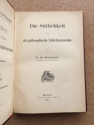 Libro En Aleman Filosofia Y  Religion 2 Tomos En Uno