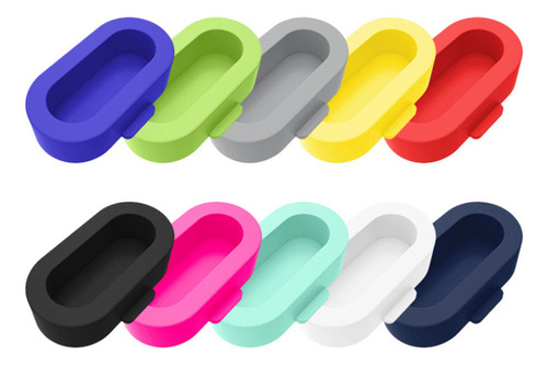 Paquete De 10 Tapones Antipolvo De Silicona Amarillos Para F