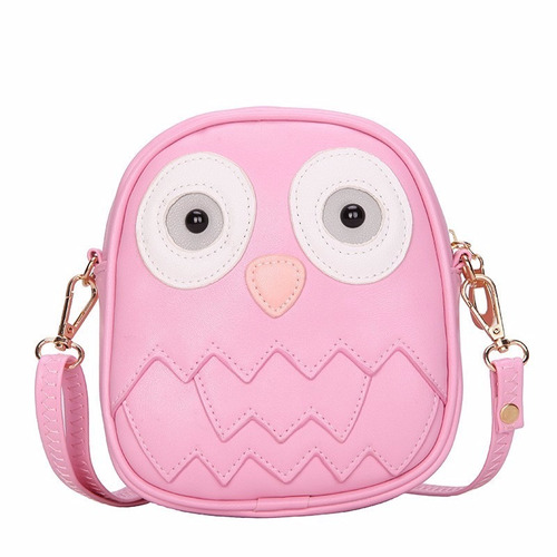 Bolso De Buho Lila Con Muñequea Ideal Cel Y Cartera Kawaii