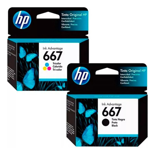 Cartucho Hp 667 Negro + Color 1275 2775 2778 2779 2336 4175