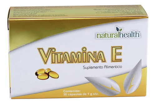 Natural Health Vitamina E Caja Con 30 Capsulas Sabor Sin Sabor