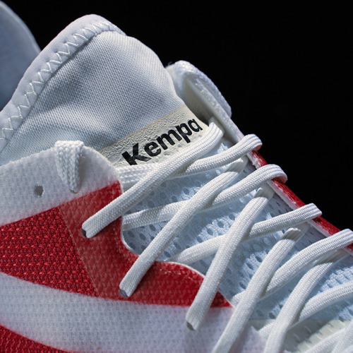 Zapatilla Indoor Kempa Wing Lite 2.0 Roja Y Blanca Mujer
