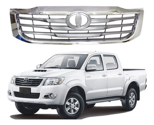 Máscara Cromada Toyota Hilux 2012-2015 Sin Logo