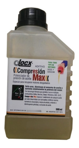 Aditivo Compresion Max Locx Potenciador Aceite Sella Aros