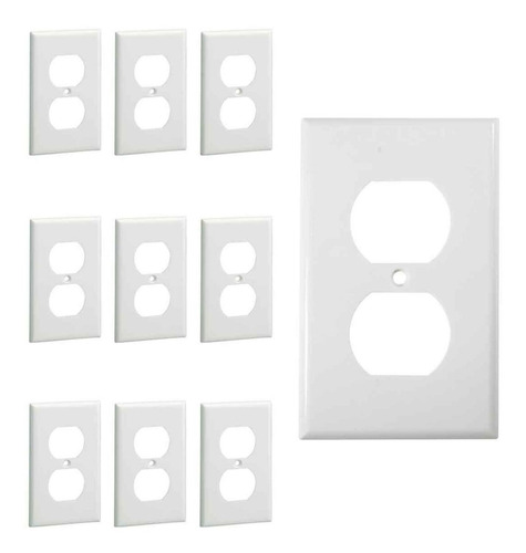 Placa Duplex Blanco Para Contacto 92-9988 Yeilite Abs 10