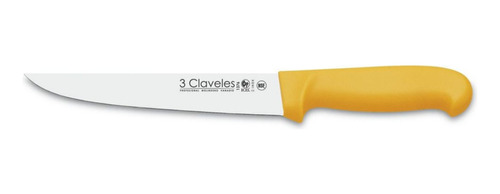Cuchillo Carnicero Mango Amarillo 6'' Ref 28cm 3 Claveles
