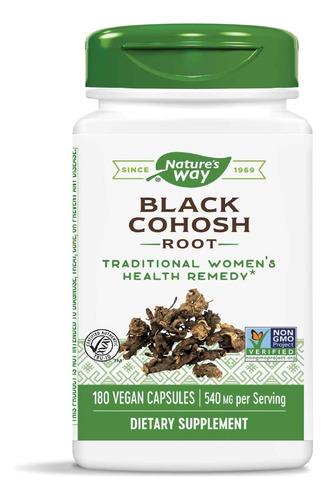 Raiz De Cohosh Negra 540 Mg Sin Gluten 180 Cap