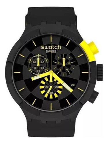 Reloj Swatch Sb02b403 Originals Checkpoint Pulso Silicona