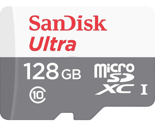 Memoria Sandisk Micro Sd 128gb Clase 10 80mb/s