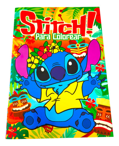 Lilo Stitch: Libro Para Colorear + Lápices 20 Páginas
