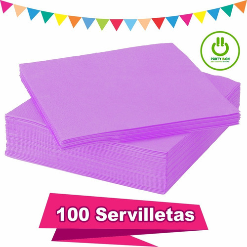 100 Pzas Servilletas De Papel Party Is On