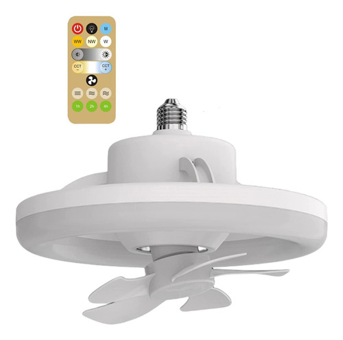 Ventilador De Techo Con Luz Led Para Techo, Control Remoto R