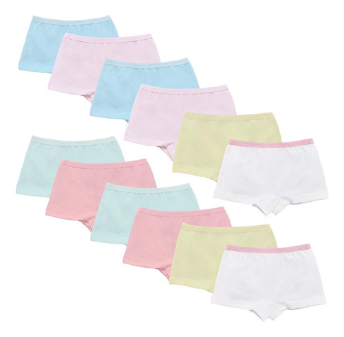 Pack De 12 Bragas De Algodón Suaves Y Cómodas Para Niños De 