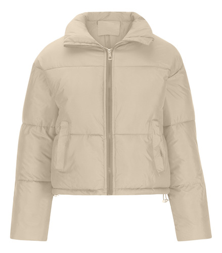 Chaqueta A La Moda Para Mujer Con Bolsillo Con Cremallera, Abrigo Largo De Invierno