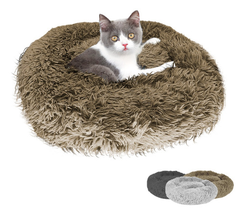 Cama Moises De Felpa Suave Para Gatos Perros 40cm Premiun Color Marrón