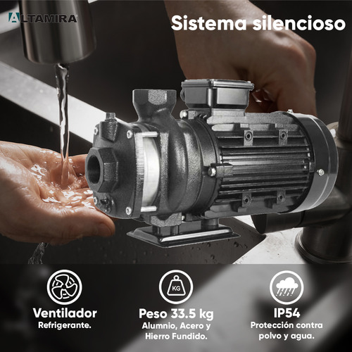 Motobomba Multietapas Horizontal Altamira Scala200-2/3234 / 4 Hp 3kw De Potencia Y 3 X 230/460 (trifásico) / Motobomba Multietapas De Superficie Para Agua Limpia