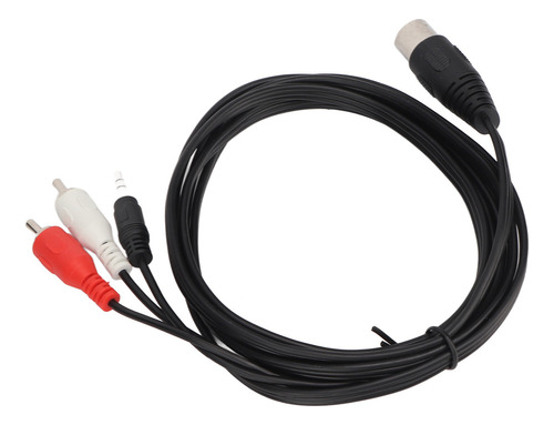 Cabo Din De 8 Pinos A 3,5 Mm 2 Rca Macho Para Macho Big Din