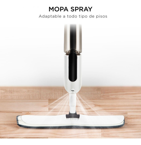 Mopa Spray Trapeador Microfibra Pisos 360° C/roceador