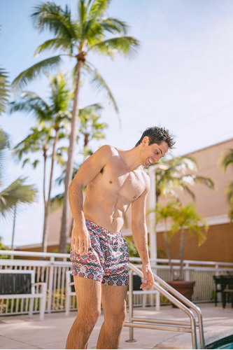 Traje De Baño Hombre Azteca Pecora Short Malla