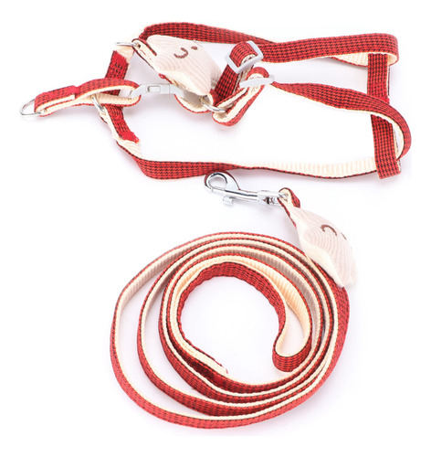 Arnés Para Pecho Con Forma De Gato Rojo, Cuerda De Tracción,
