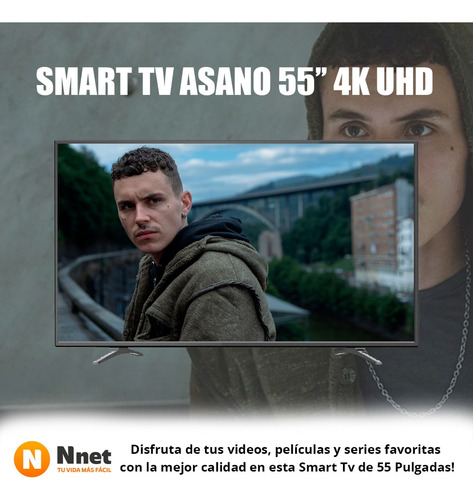 Imagen 6 de 7 de Smart Tv Asano 55 4k Uhd Isdb-t Android Netflix Youtube Nnet