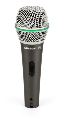 Samson Q4 Microfono Dinamico Cardioide De Mano Con Switch Color Gris Oscuro