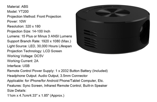 Práctico Proyector Doméstico Ampliamente Utilizado Smart Vid