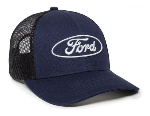 Gorra Outdoor Cap Frd15a Azul/negro Logo Ford Con Malla