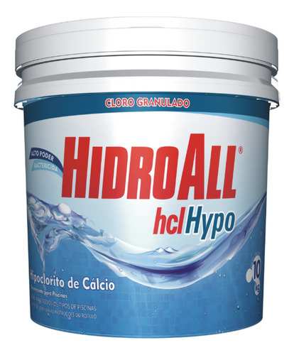 Cloro Granulado Hidroall Hcl Hypo 10kg - 65% Cloro Ativo