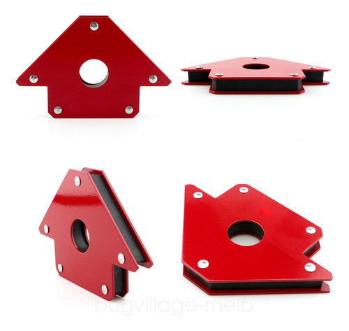 Kit 4 Esquadro Magnetico Solda 12 Kg Soldador Serralheiro