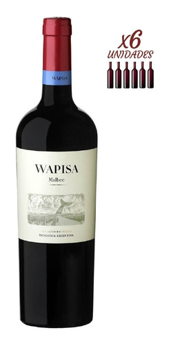 Imagen 1 de 2 de Caja X 6 Vinos - Wapisa Malbec ( Patagonia Atlántica )