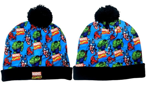 Imagem 2 de 4 de Kit Inverno Infantil Marvel Vingadores : Touca Gorro + Luvas