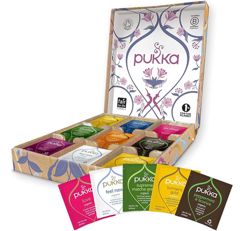Pukka Herbal Tea Sampler, Té Orgánico, Ecológico, Caja De Re