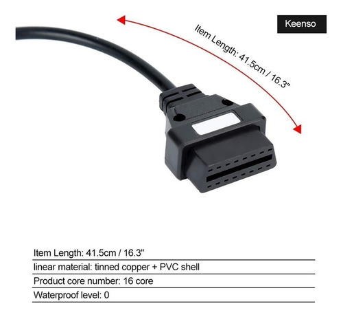 12-pin A 16-pin Obd2 De Diagnóstico Para General Motors