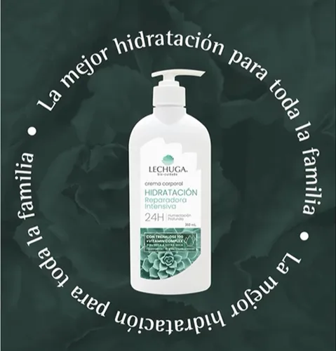 Pack X2 Crema Corporal Lechuga 350ml Hidratación Reparadora