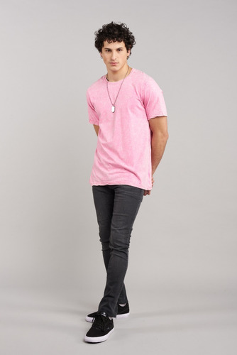 Remera Vicus Stone Wash Rosa Candy