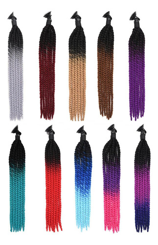 Mujeres Hombres Casco Coleta Trenzas Cola De Negro Rojo