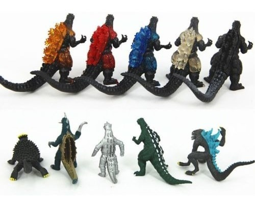 X 10 Figuras Juguetes Monstruos Godzilla Mechagodzilla Tre