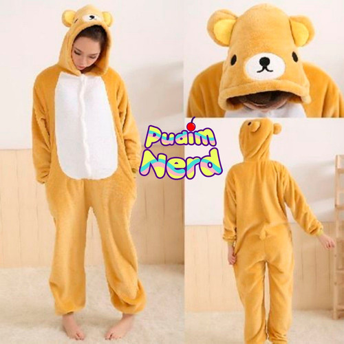 Urso Ursinho Pijama Macacão Kigurumi - Pronta Entrega